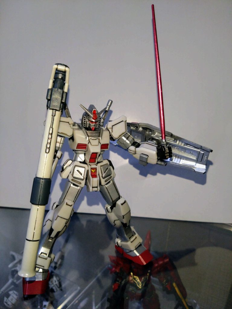 Gフレーム　ガンダム（ロールアウトカラー）–2枚目/制作者：基本筆塗り部分塗装仕様