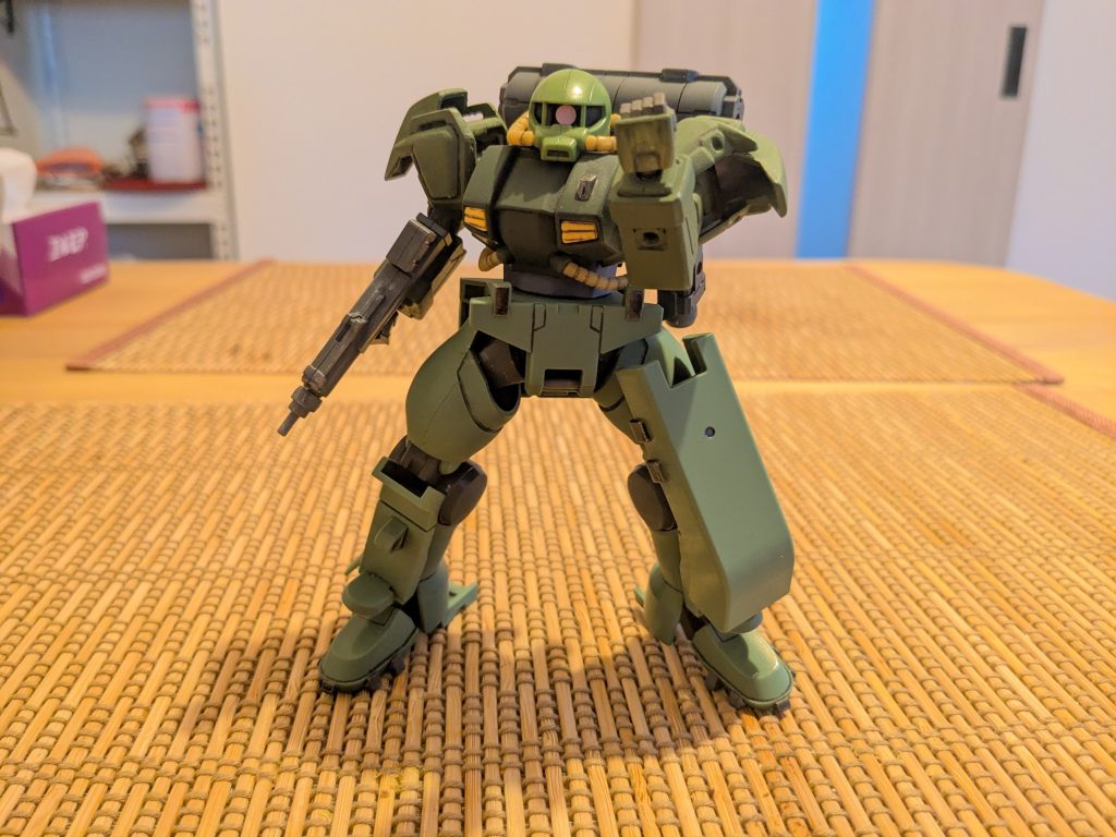 以上、ハイザック地上型でした。コレクション整理のためメルカリで安く販売しています。部品取りや追加改良などにご興味ありましたら是非チェックしてみてください。https://jp.mercari.com/item/m90685339132?utm_source=android&utm_medium=share&utm_campaign=share-2&source_location=share