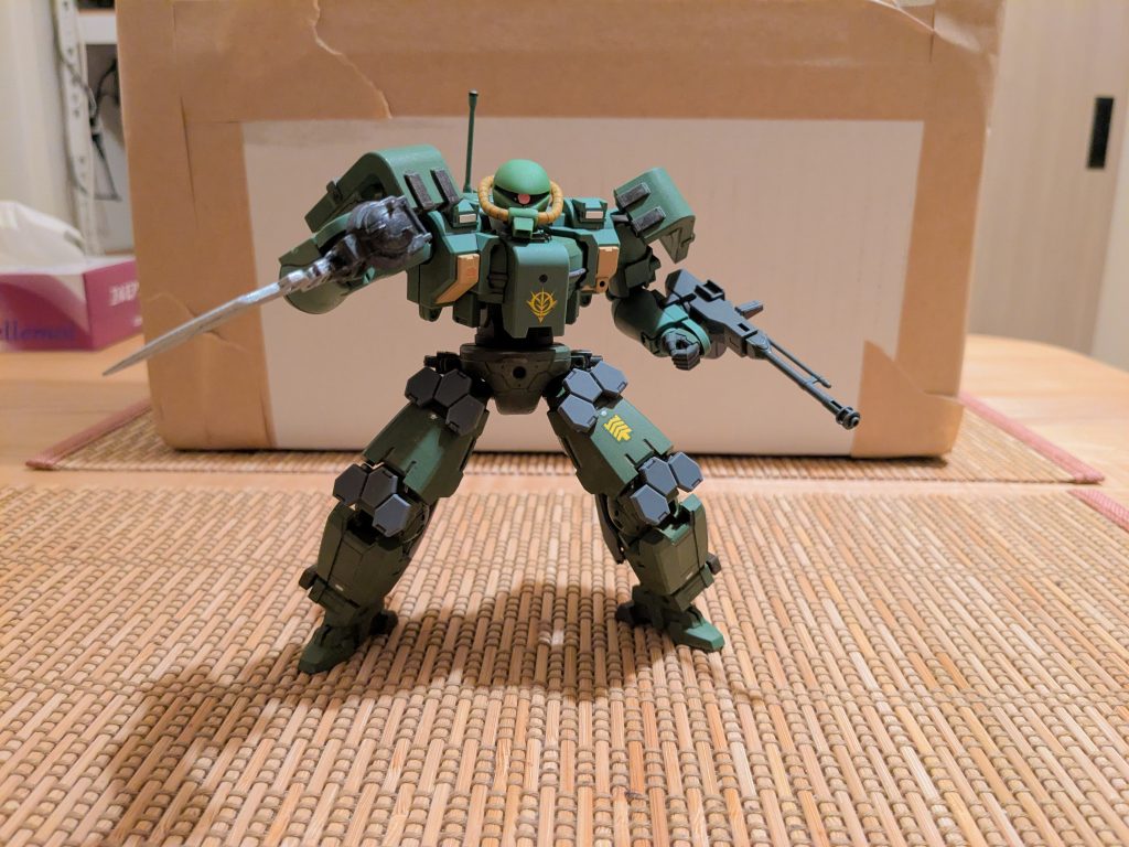 タフな隊長機をイメージして作った、ザクII改 ヘビーコマンドーでした。本作は気に入ってるのでやや強気の価格ですが、コレクション整理のためメルカリで販売しております。もし本作に手を加えてみたい・手元に置きたいという方は、是非商品ページもチェックしてみてください。https://jp.mercari.com/item/m52551570810?utm_source=android&utm_medium=share&utm_campaign=share-2&source_location=share