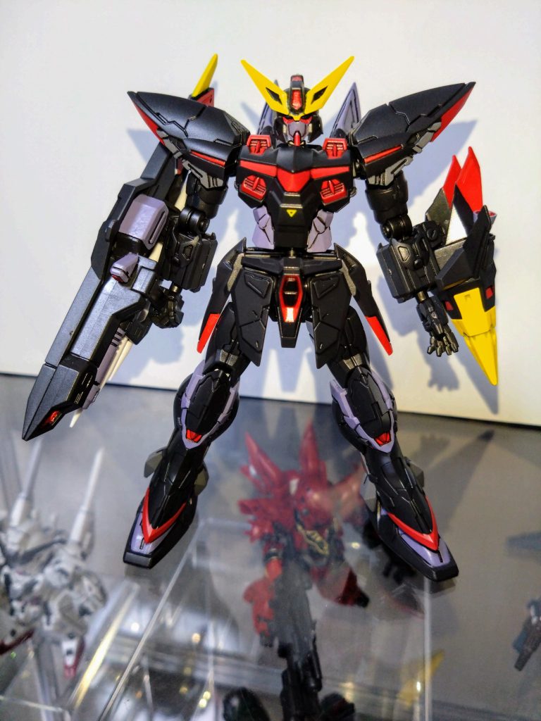 水性ホビーカラーとMr.カラーを筆塗りで部分塗装し、半光沢トップコートで仕上げました。