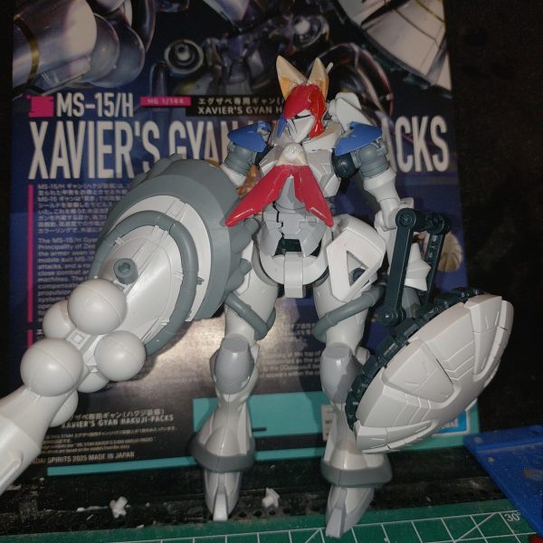 ジークアクス版ギャンをパチ組！ハクジでっけぇ！そして例の如く素直に完成させずに妙な事を···(イツモノビョーキ)（6枚目）