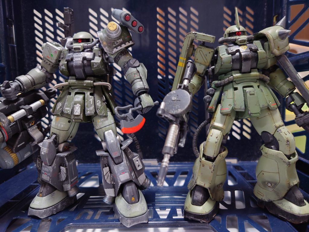 過去作と今回は宇宙用、過去作は地上用として作ったので汚し方が違いますね。