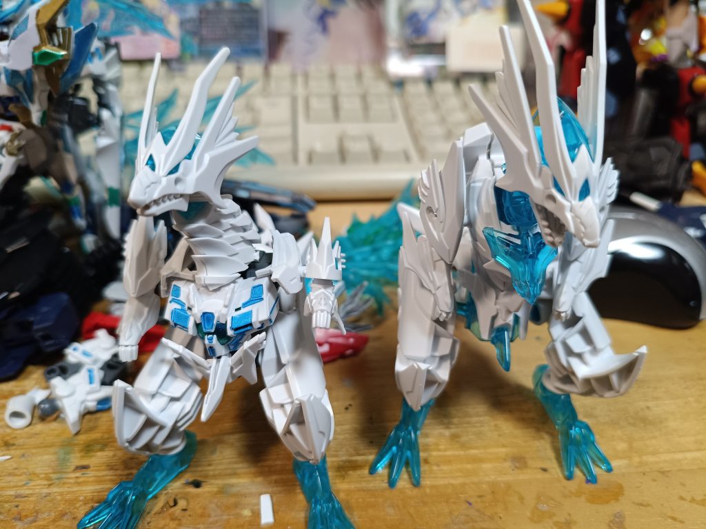 いでよブルーアイズウォーリーa！　なお右は素組みでの比較用です