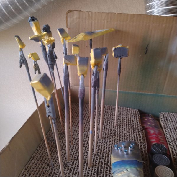 取り敢えずはエアブラシ塗装が終わりました！😀次は筆塗りと墨入れやって行きます！ちょっと疲れたので！ここで休憩です！😄（2枚目）