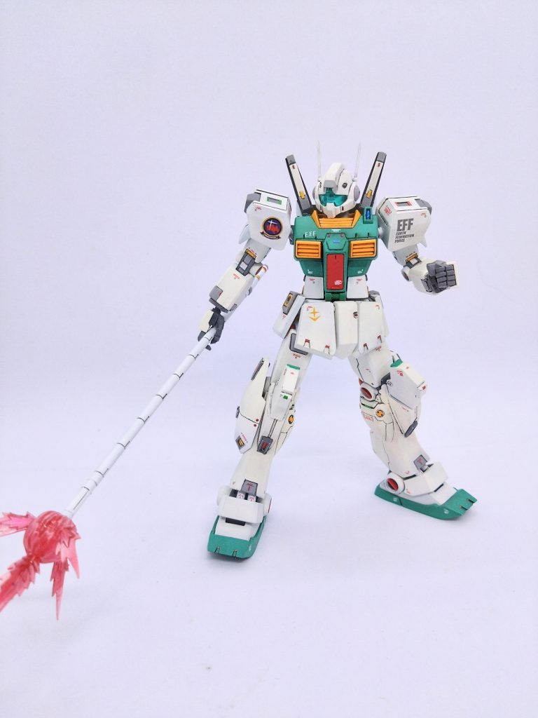 ユニコーンEP.4の、ジャベリンでジュアッグを倒すシーンがカッコ良かったので持たせました🎶コレがしたかった😤！ジュアッグをサルベージしようとしましたが、発見できなかったので、いつかは共演させようと思います😅