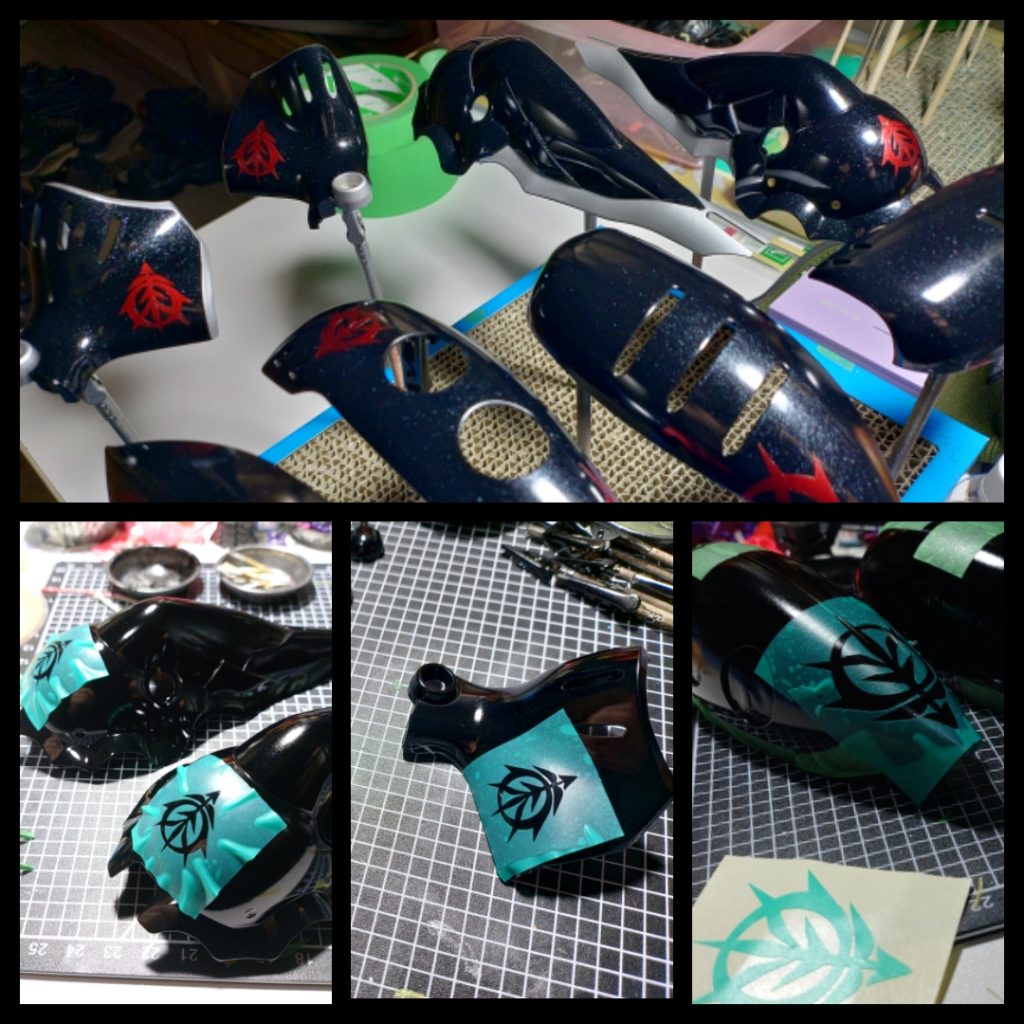 新しく小型のジオンエンブレムのマスキングを用意しました。