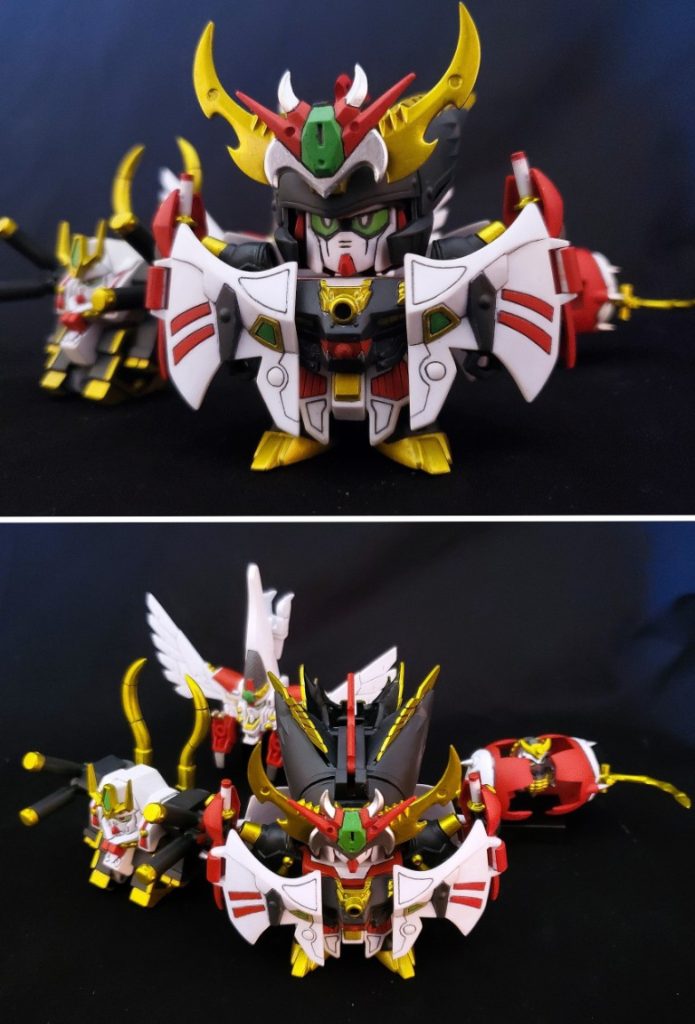 マント形態と全員集合。とてもデザインが良いです。