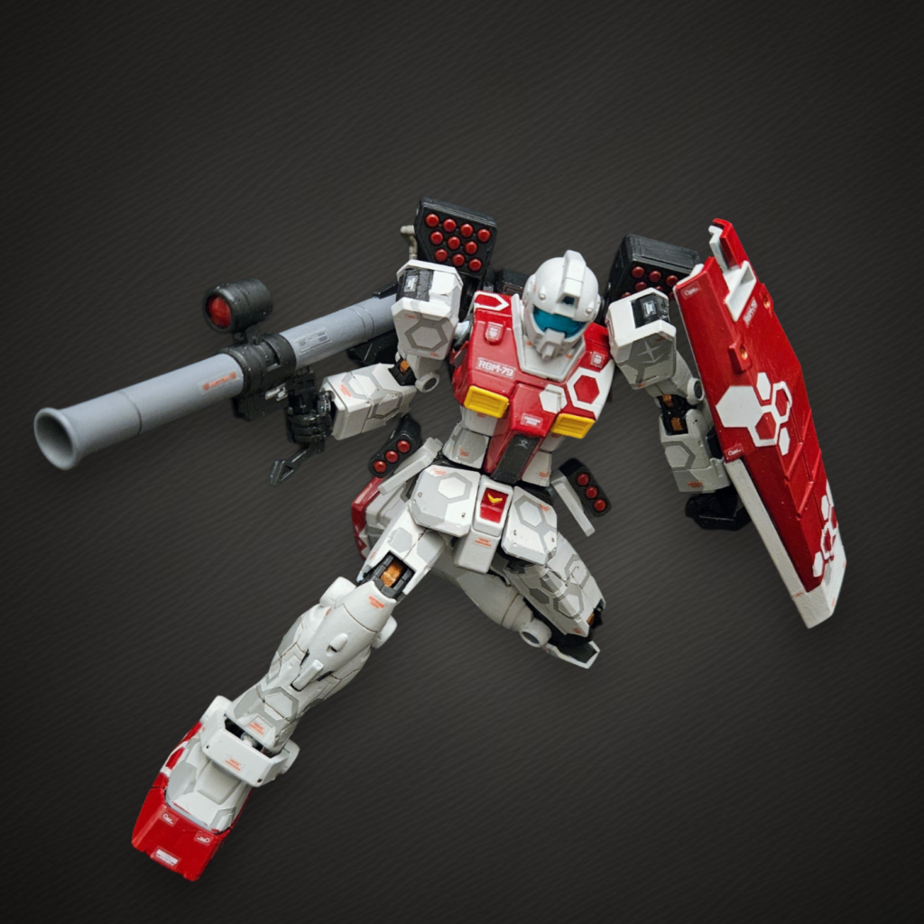 HGジム（ショルダー・キャノン装備/ミサイルポッド装備）ヘックス迷彩仕上げ