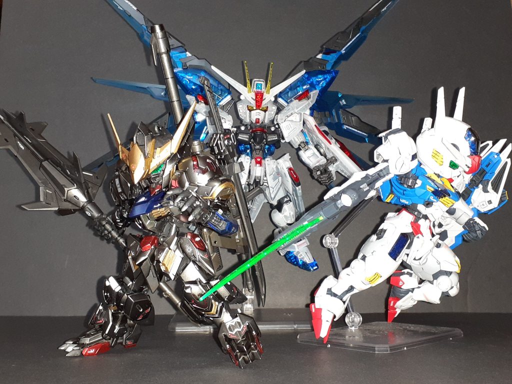 MGSD,それなりに揃っているけれどエアリアル以外は限定のやつだったり。デスティニーは多分買えない(並ぶのは雪国にはいろいろきつい)