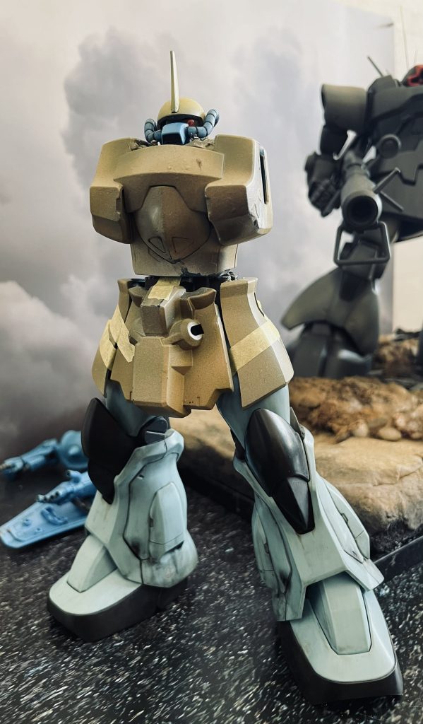 次回作、MS-07を模索中です。陸戦型モビルスーツとして外せない機体かと。