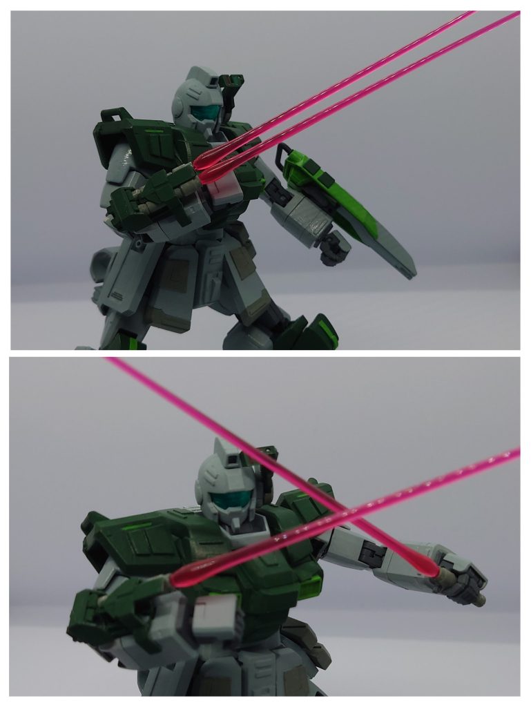 ツインビームサーベルユニットはそのままでも、取り外して二刀流でも使えます