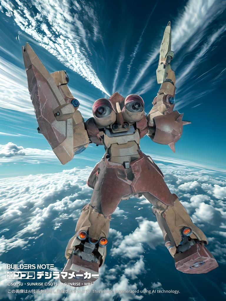 劇中のギャルセゾンから降下するシーンを再現したかったのだが、これがデジラマさんの限界点。