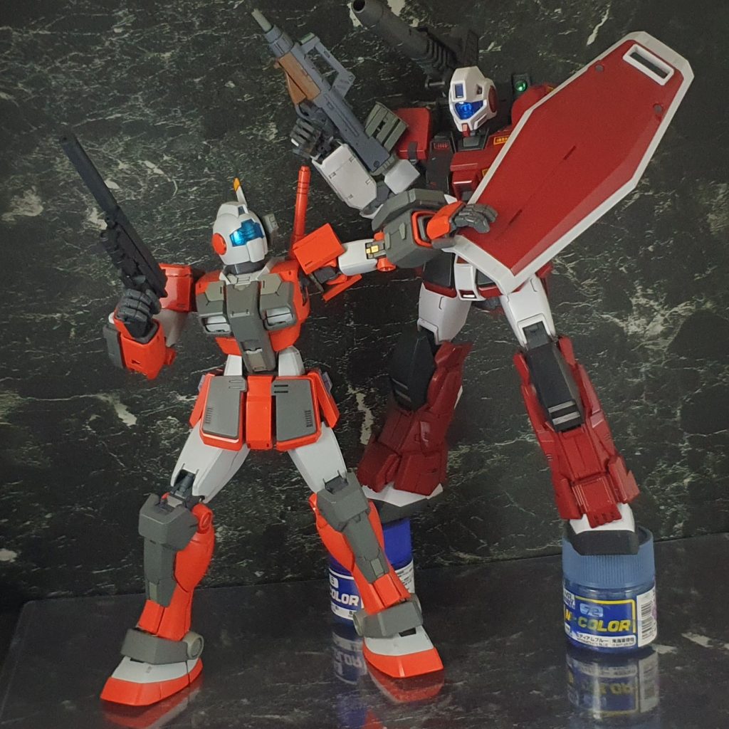 一応、指揮官機を想定して作ったので、血気盛んな味方を諌めるの図