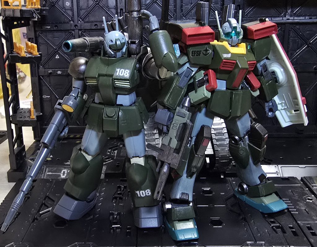 なかなか好きな2人組。なんか、ガンタンクだけは、何をしても弱そうなんですよね💦ガンキャ：行けるかジム？ジムⅢ：一掃してみせるさ。最後までご視聴ありがとうございました(gundam-kao8)