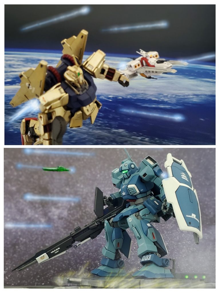 ジオン残党アクシズ勢力との交渉が決裂し窮地に立たされるエゥーゴは宇宙世紀0087年11月2日、情勢が厳しい中、ティターンズ最大の拠点を叩く『キリマンジャロ攻略作戦』が開始される。本作戦は戦力が充実し始めたカラバ勢力との共同作戦。エゥーゴはアーガマによる宇宙からの対地ミサイルで援護。地上と上空からの2面攻撃で制圧する作戦である。しかし、この動きに対しティターンズ側もエゥーゴ部隊の排除のため、ルナツーより衛星軌道上に向けて行動を開始。第6艦隊はルナツーより進行するティターンズ部隊の迎撃任務にあたる。各艦艇より次々に飛び立つMS部隊。レナのネモ・シュタルクも新兵装となるハイパー・ランチャーを携えカタパルトデッキに上がる。『メイベル・レナ。シュタルク❗出るよ‼️』サラミス改級巡洋艦の発艦ランプがオールグリーンとなり滑走路を加速。甲板上から射出されたレナは眼下に地球を見据えながら宇宙へと飛び立つ…✴️