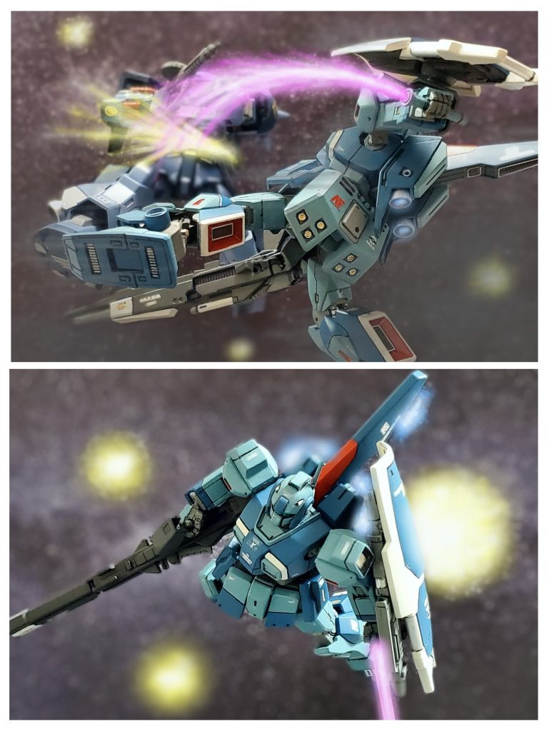 一年戦争以降、傭兵斡旋組織『ゾルトナ』に傭兵登録したレナは、これまでにも多くの組織、企業の要請により日々戦場の最前線で戦い抜いてきたベテランエースパイロット。そんな彼女ににわか仕込みのティターンズパイロットがかなうハズもなかった。こうして実力の高いメイベル・レナの駆るネモ・シュタルクを中心に第6艦隊は、ルナツー艦隊より飛来するティターンズ部隊の大きな壁として立ち塞がっていた✨