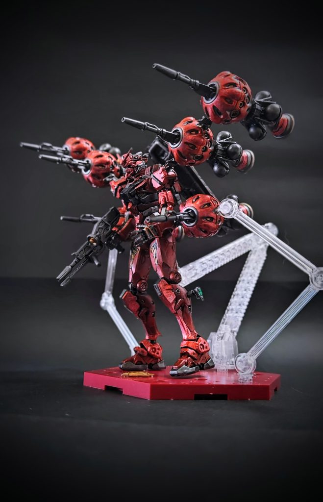 前面カット。キット自体は素組みです。シタデルカラーの筆塗りで全塗装しています。