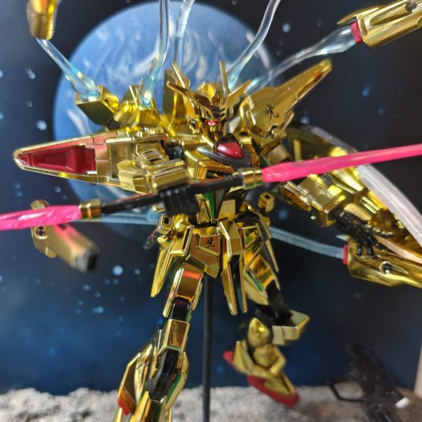 シラヌイアカツキ筆塗り部分塗装＆宇宙ジオラマ