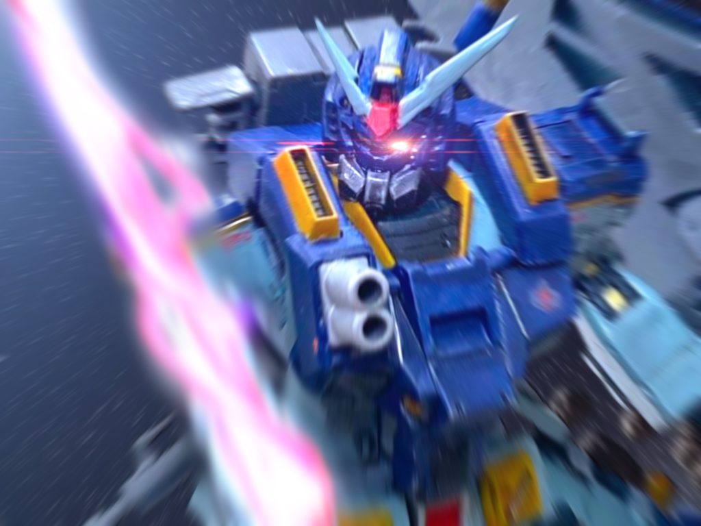 　マイロは激しい機動で敵と渡り合ったが、敵はその老練さがよく分かる、粘り強い太刀筋を見せた。戦いが長引くほどに、こちらの隙を確実に突いてくる。マイロも、疲れを自覚しだした。　敵はサーベルを、別のものに持ち替えた。激しいプラズマ光を放つサーベルを斬り下げてくる。マイロは咄嗟に、ビームサーベルで受けたが、サーベルはそのまま断ち割られるようになり、受け損ねた。高出力のビームサーベルだ。　敵はそのままケンプファーの右脚を斬り飛ばし、次いで、右腕も斬り落とした。マイロはバランスを崩し、きりもみするように後ろに流れると、デブリに背中を打ち付けるようにしてようやく機体が止まった。