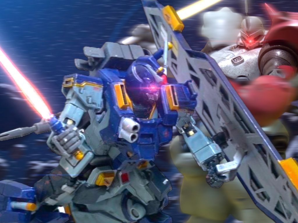 　敵機はマイセンを振り払いながら、返す刀でバズーカを切り裂いた。やはり、腕が良い。　マイセンも、ランドセルのサーベルを抜き、敵機と斬り結ぶ。