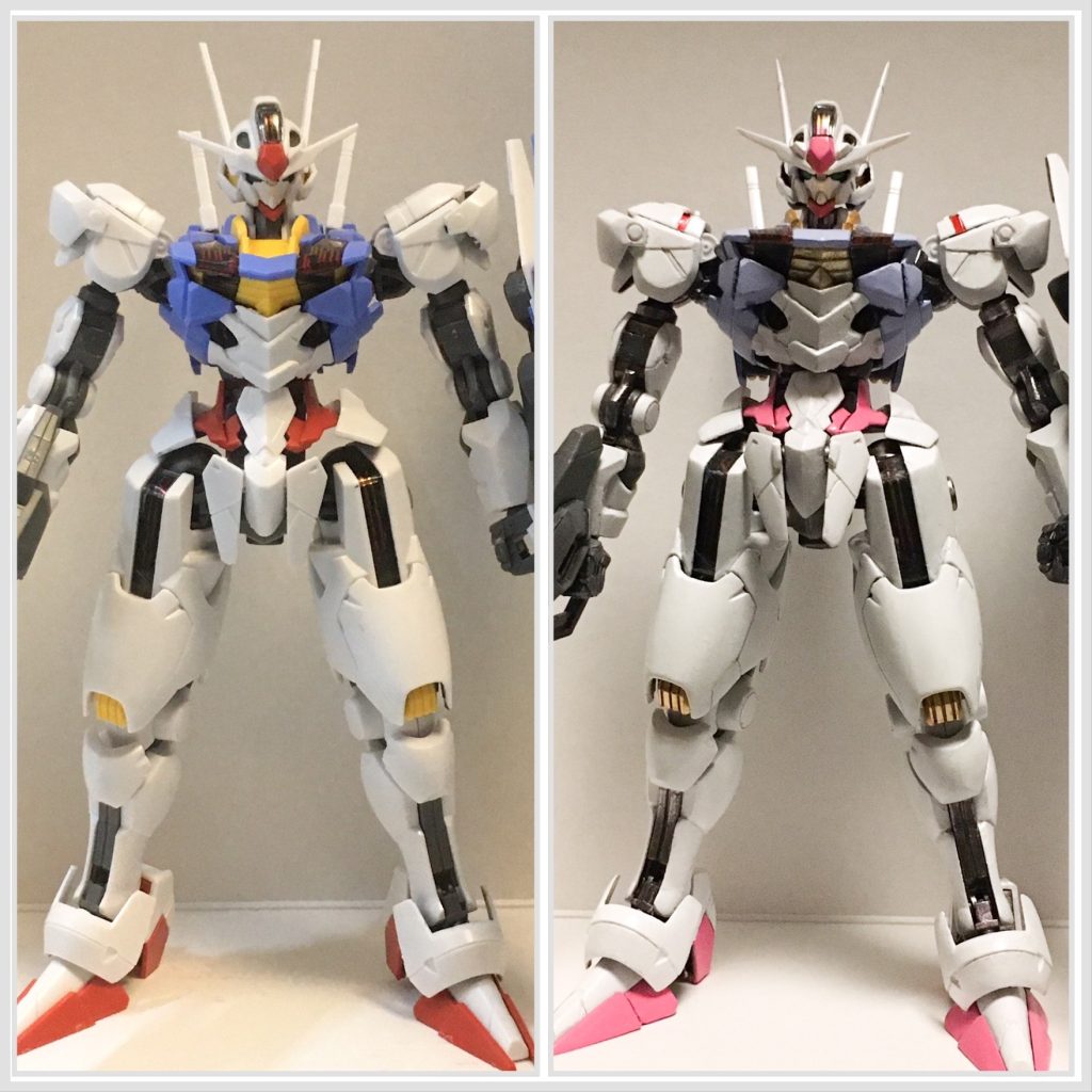 ビフォーアフター。目の周り削って大きくしたりとか、フライトユニットも削り込んだらと、そんな大きくは変わってないけど、違うところを目指してました。