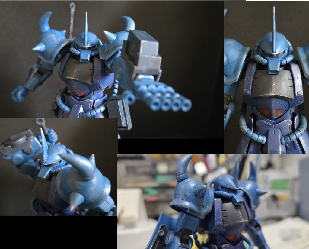 最後に「汚し」説明と数枚の画像となります。・「汚し」:リアルタッチマーカー、ウェザリングマスター、エナメル塗料シルバーを使用して汚してみました。(汚したおかげで塗装剥げをあまり気にせず撮影出来たのでよかった)