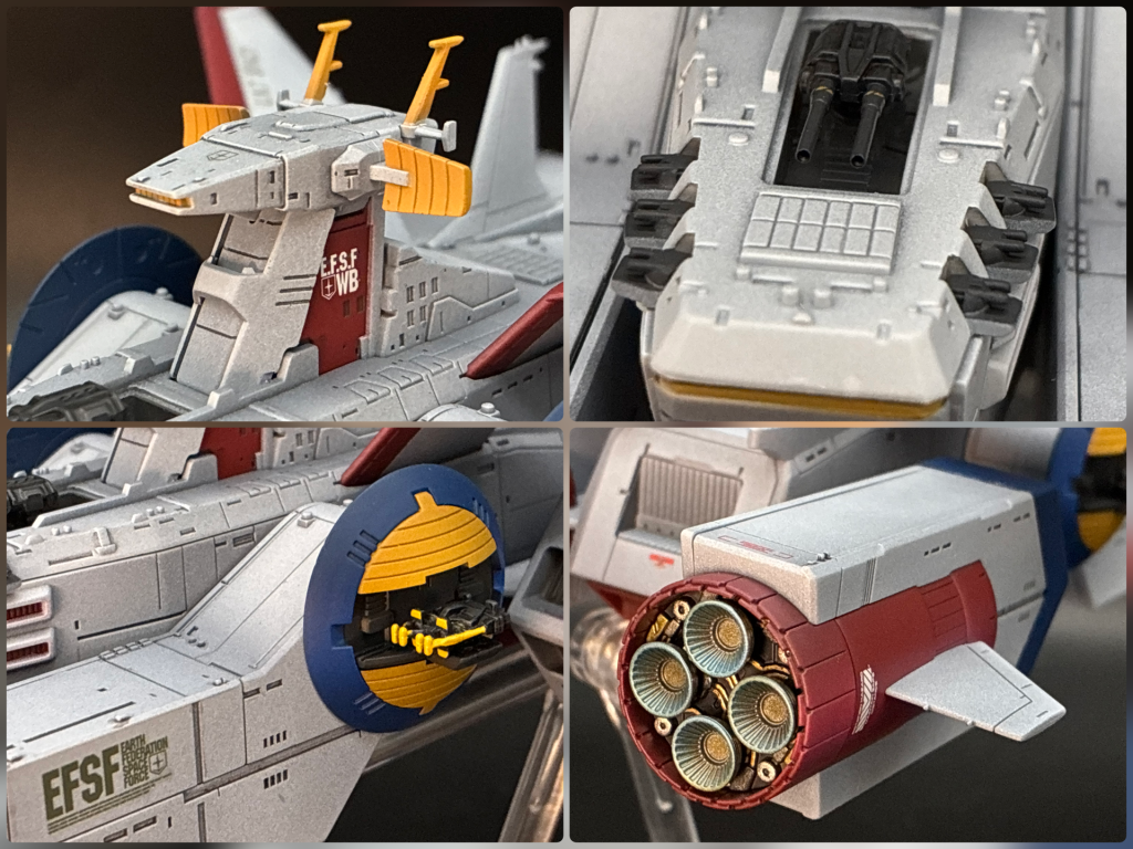 シリーズ特有のキチッとしたモールドがしっかり入っているので、真面目に墨入れしました。細かいディテールがカッコ良いです😃