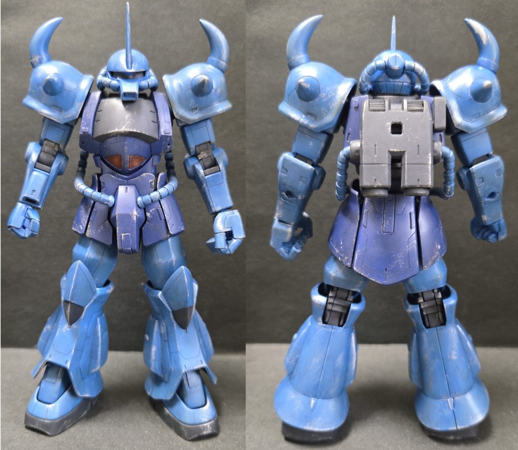 ①「スジボリによるディテール追加」。思いつくままにそれっぽく各所に追加してみました。