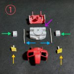 ガンキャノン胴体の胸部の加工です。①の画像で・紫色の矢印の様に積層プラ板から内部[…]