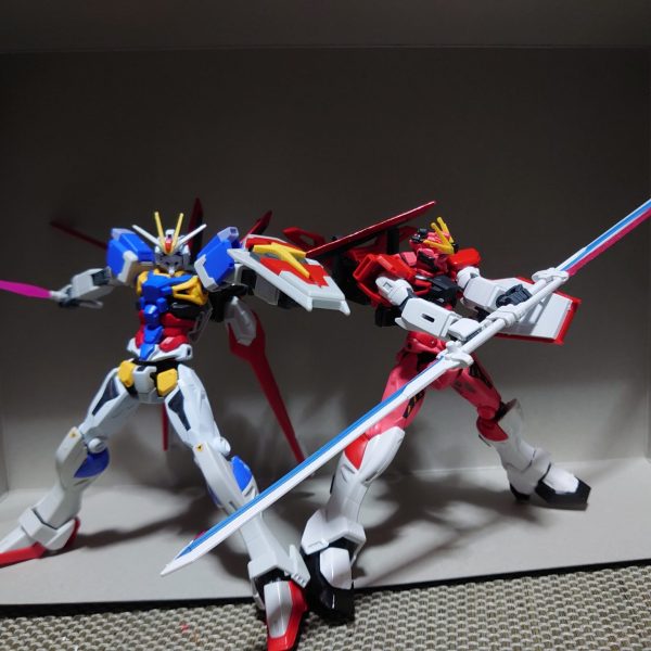 変な白ガンと赤ガン