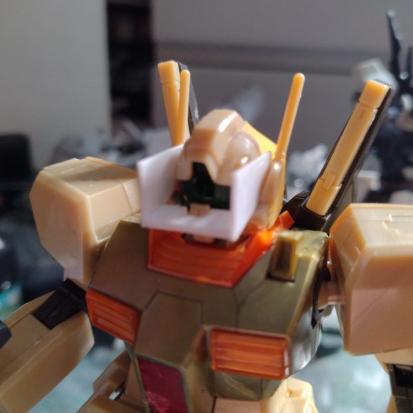 逆シャアジムIIIをエコーズジェガン参考に改造中。エコーズジェガン採用前の配備機という設定。武装がほぼフルスクラッチ（5枚目）