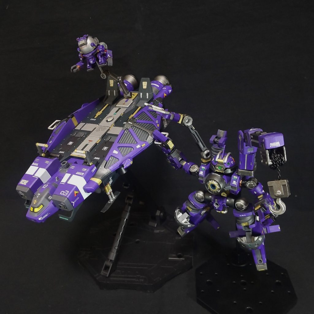 「さぁ、作業を始めるよ❗️」戦闘宙域で作業を開始します。