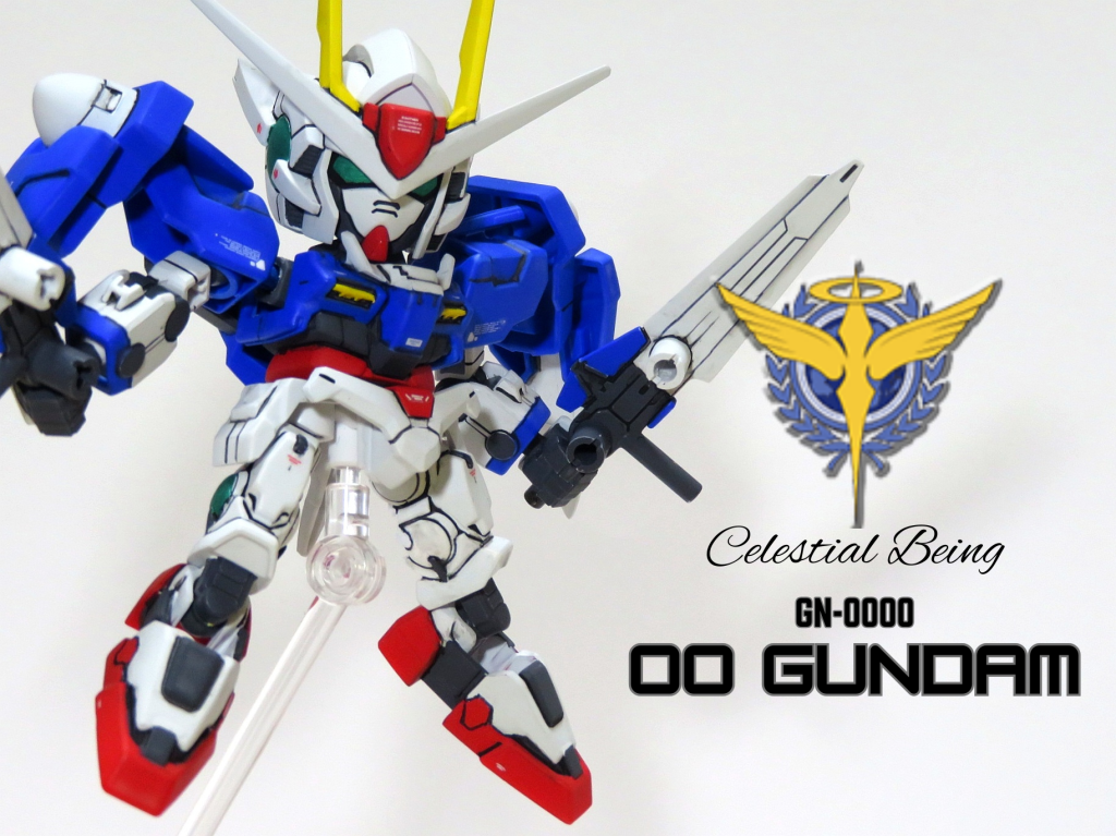 SDEXダブルオーガンダムを筆塗り全塗装で仕上げました。