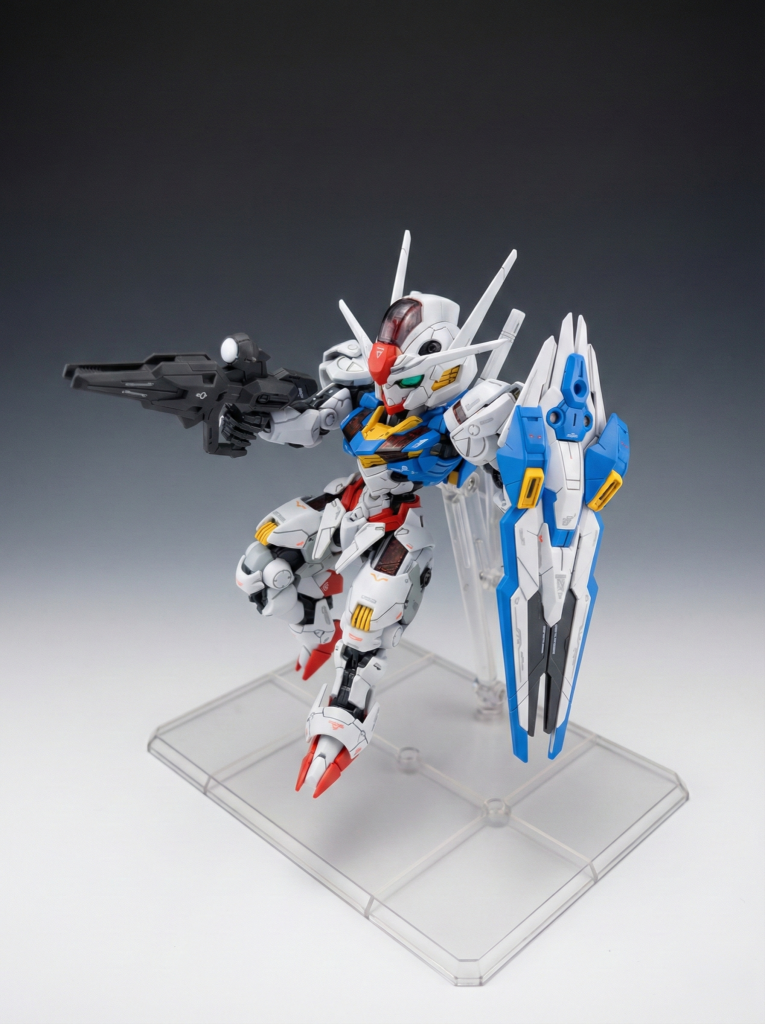 ライフル構えてみてこうやって写真を撮っていると簡単仕上げじゃなくて全塗装したくなってくる…非常に満足度が高いので、他のMGSDも手に入れたいですね。