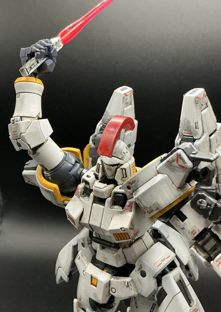 最終局面、トドメをさす直前の切り抜きポージング。動きを見せる撮影スキルが足りないため(関節曲げた時の汚しが足りなかったのであまり映したくないのは内緒ですw)鬼気迫った感じが出せない、、、が、トドメだ！