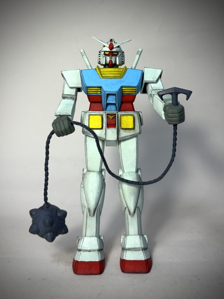 ガンダムハンマー。ドライヤーの熱でなんとか手持ちできるようになりました。指先が熱くて辛かった…