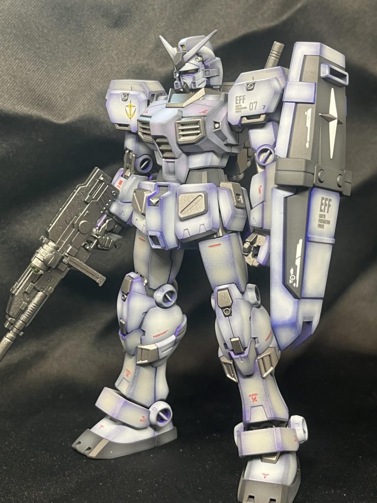 主な装甲はパープル立ち上げで塗装しましたが、意図せずG3みたいな色になってしまいました🥹ま、これはこれでかっこいいので良しとしました🥹🥹🥹あとデカール貼ってるときに肩の塗装ハゲて萎えましたが、やり直すモチベが無かったためそのままです笑