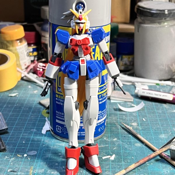 このすばのトイレの女神様をモチーフにノーベルガンダムを弄っています。素体が優秀なので小改造で済みそうです😂（2枚目）