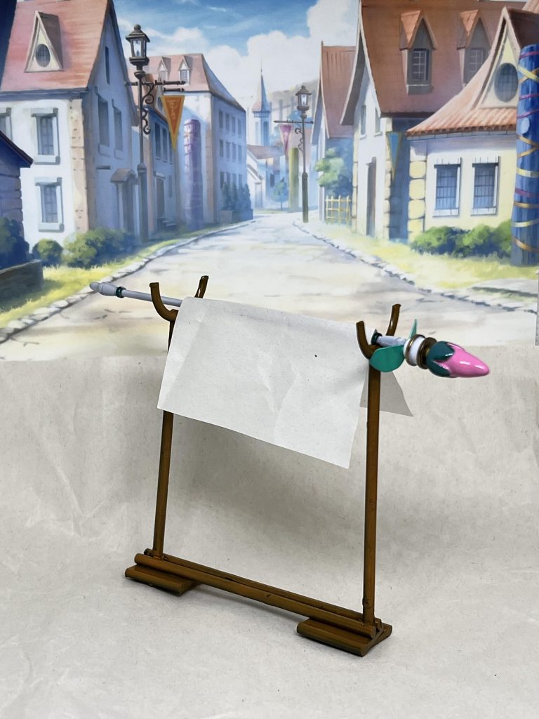 オマケ杖は原作を再現して物干し竿にもなります(gundam-kao2)これにてお開きです🙇‍♂️この変な改造ガンプラを見ていただいた皆様に祝福を✨