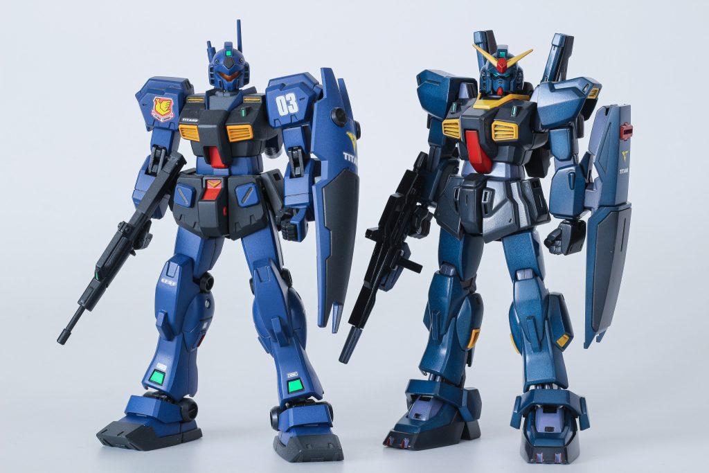 https://gumpla.jp/hg/14034143年前に製作したクゥエルと並び立ちクゥエルの方は今だったらもっと違う体型に加工してそうですね笑当時はティターンズブルー1、2を使用したはず今回並べてみてここ数年でやりたかった方向に進めてこれたかなぁと思いました