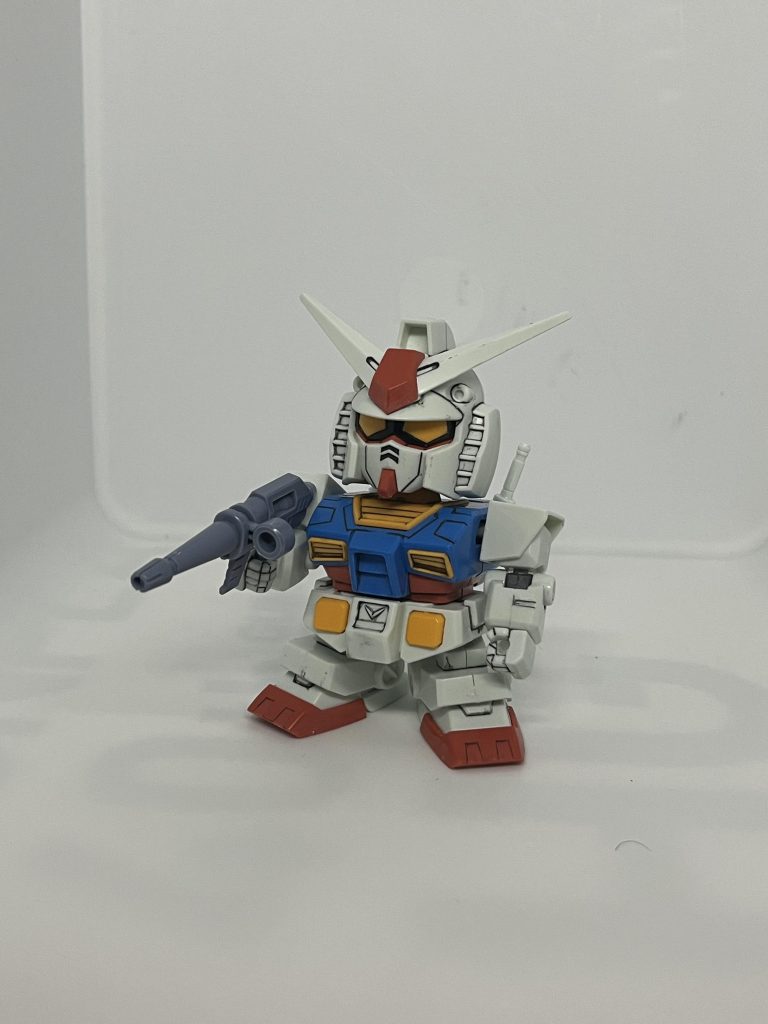 BB戦士は、何やらわざわざアニメカラーなのを塗装するのもどうかと思い、そのままにしました。決して面倒だったからではないのです。