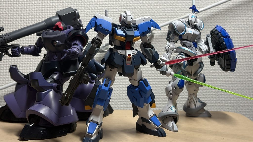 ジーラインはGQ世界ならゲルググ扱いになりそうですね。さしづめ、ゲルググラインと言ったところですか。なので、ジオン系と仲間のフリして一枚