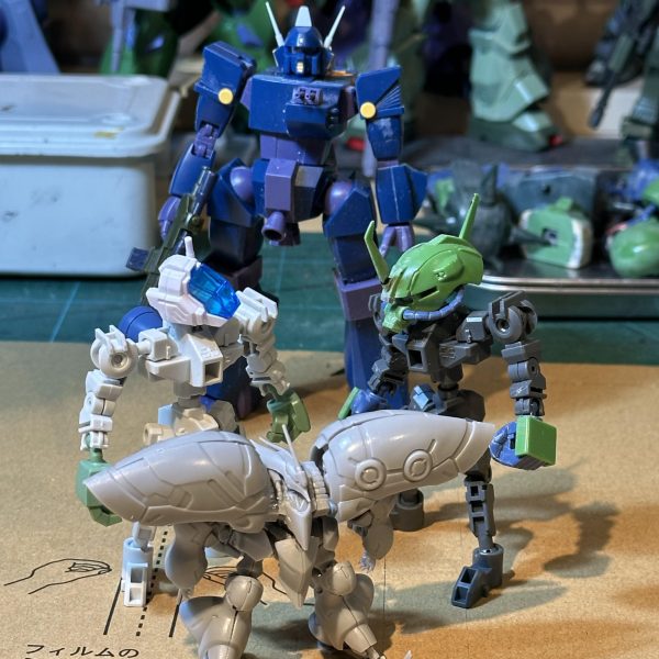 ザクIIIのツノを削り込んでたら折れた（直した）アーティファクト量産型キュベレイは期待外れだった、が！ブラッカリィは、イイ！今プレバンで再販かかっているのでオススメです！（3枚目）