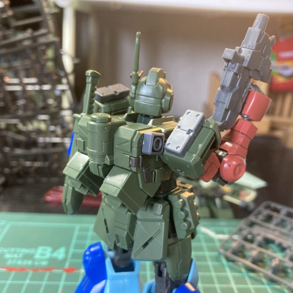 一応鹵獲仕様なのでシンプルめの方がいいと思って派手な武装付けるとかはしなかったです｡もしかしたらバーニア追加するかもなので一旦これで様子見兼終了！（2枚目）