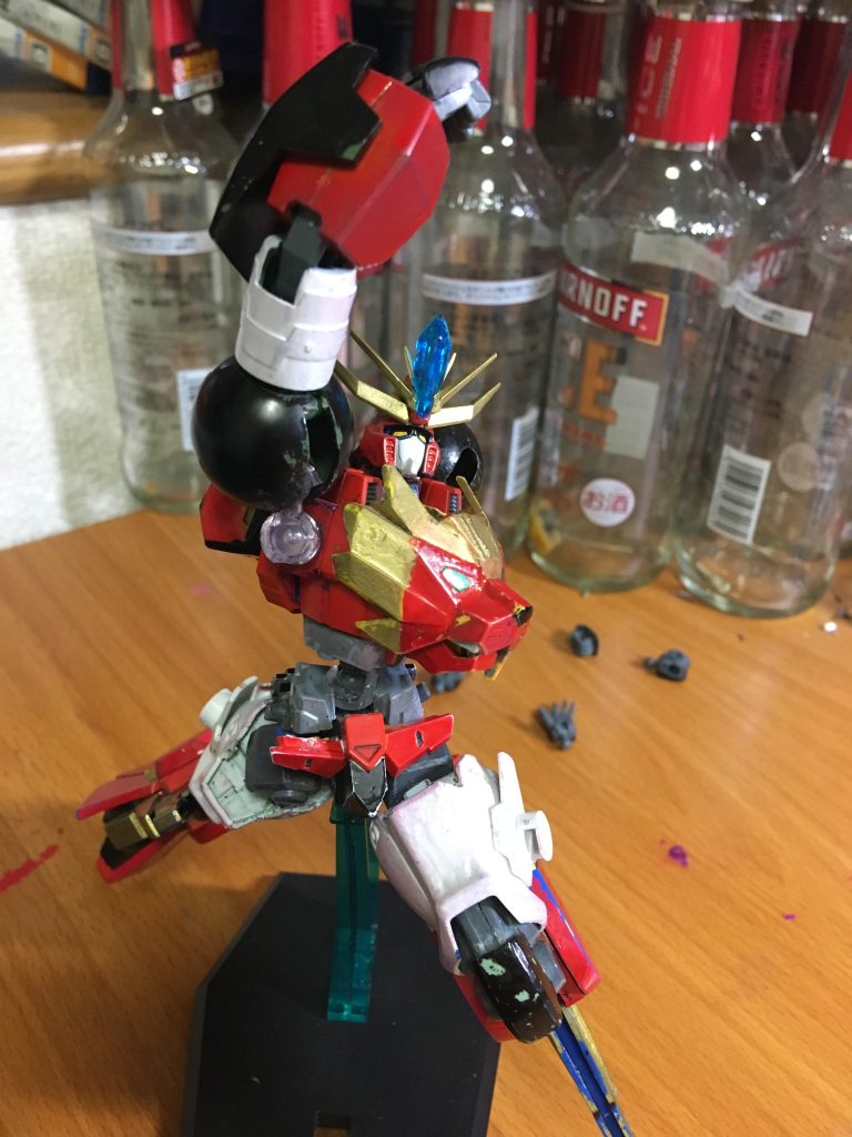 ライガーアッパー!肩関節や腰関節にはイエサブのボールジョイントを使用し、フレキシブルに動いてくれます。