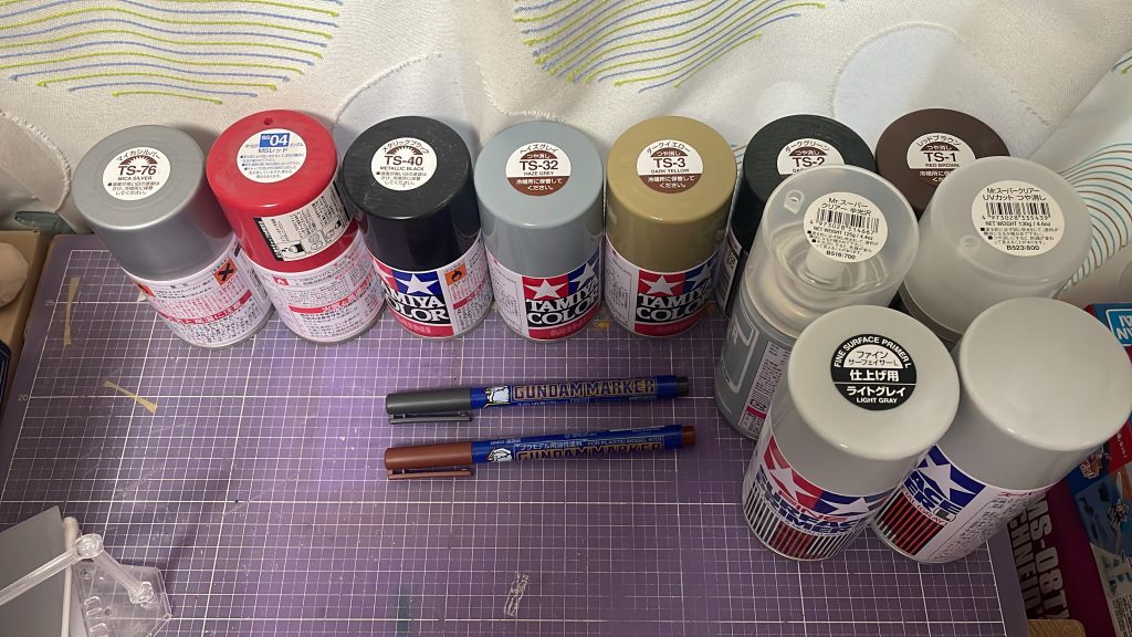 ①仮組➁塗装➂使用した塗料＋α