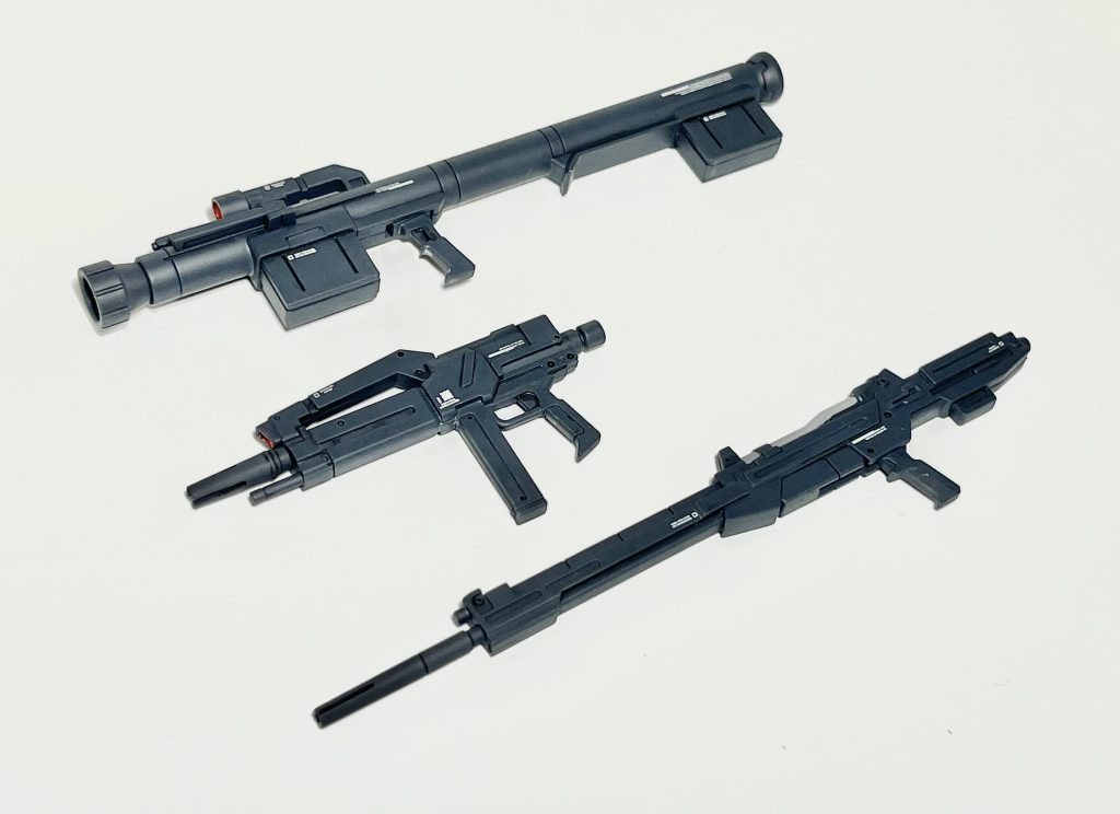 武装は付属の武器の他に、キルケーの魔女で確認されたリゼルのビームライフル装備機体を再現するためにこちらも用意。