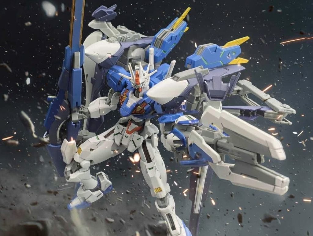 フルドドIIによって出力が上がったことから片手でガンビットライフルを撃てるようになったという設定で片手撃ちのポーズ!ただ重いのでポージングさせるなら支えが必要な感じです。