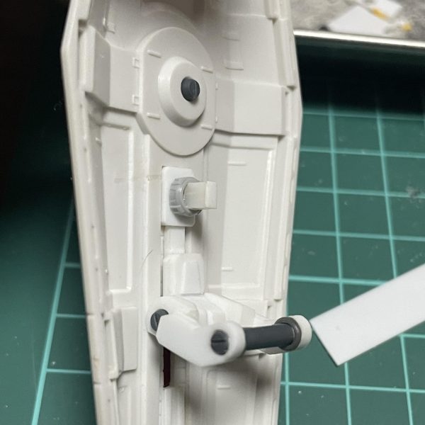 MG陸戦型ジム、コックピットと連邦シールドのストックを作成しました。とりあえずこんなもんかな、、、やっと塗装に入れそうです。&nbsp;（5枚目）