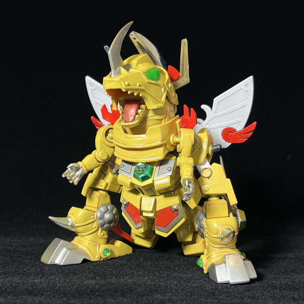 『てめえなんざあ俺ひとりでじゅうぶんだ‼︎地獄へ戻りやがれ!!!』ガバッ！っと大口を開けられるように舌を新造したことで、ケモノ感が高まりましたピンク色でなんだかちょっと可愛い変化形態の